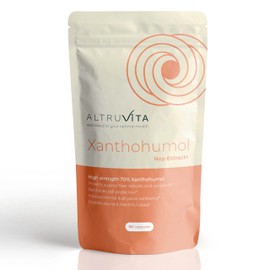 Altruvita Xanthohumol Supplement, Hop Extract 29mg, 30 Capsules, 30 Days Supply, Protects Against Free radicals & Oxidation, Induces Mental & Physical Well-Being, Enable healthful Sleep