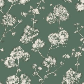 Unbranded Mainstays Sage Green Bleached Floral, Peel and Stick Wallpaper 13.35 sq. ft.