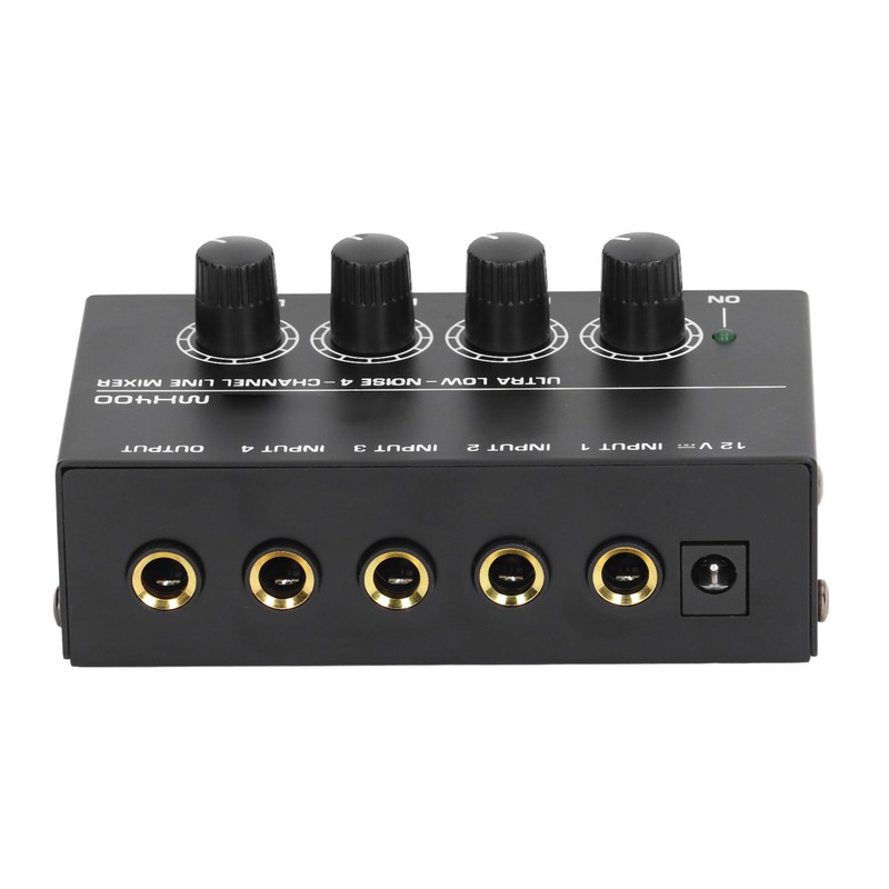 4 Channel Mixer Black Ultra Low Noise 4 Channel Compact