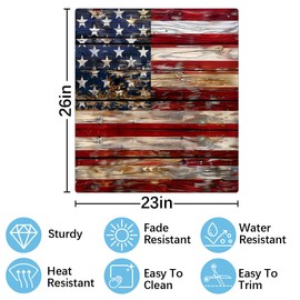 DXTKWL Dishwasher Magnet Cover Old Wooden American Flag Reusable Dishwasher Magnetic Cover Sticker Decorative Dish Washer Door Cover Panel for Home Kitcen Appliance