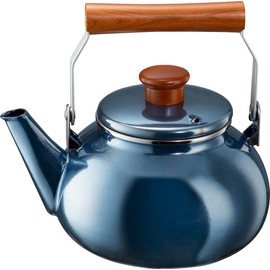 Takagi Metal Kettle ONB-2.3 KT Induction Compatible, Enamel, 0.7 gal (2.3 L), Onyx Blue