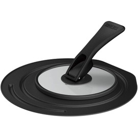 Thermos KLG-001 BK Folding Stand Pot and Pan Lid, Compatible with 7.1 / 7.9 inches (18 / 20 cm), Black
