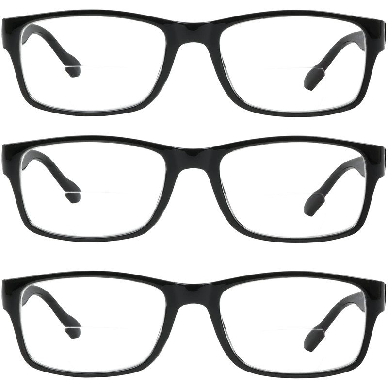 Yogo Vision Bifocal Reading Glasses for Men and Women Rectangle