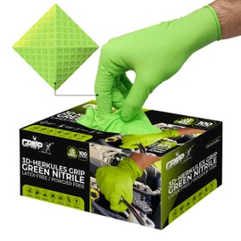 GRIPXX Green Gloves (100 Count, Large)