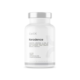 CellX  Keradence con Keratina Cynatine NHS 500 mg, MSM 373 mg, Saw Palmetto SEREVELLE 321 mg y NAC 300 mg  90 Cápsulas Veganas  30 Porciones          