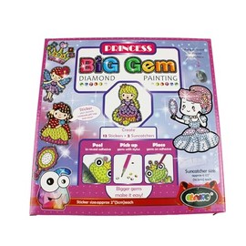 Pracht Creatives Hobby Princess Diamond Painting Box for 12 Stickers and 2 Window Pictures with Princess Motifs, Craft Set for Painting with Rhinestones, for Children from 8 Years