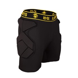 Shinestone Adult Men's Goalkeeper Armor BodyShield Padded Compression Shorts with Sponge Protector for Football Baseball(Shorts-01, X-Large)