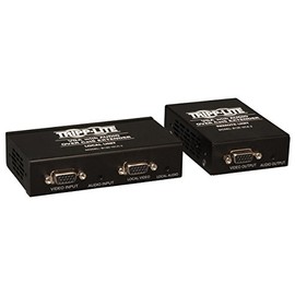 Tripp Lite VGA with Audio over Cat5 / Cat6 Extender, Transmitter and Receiver with EDID Copy, 1920x1440 at 60Hz(B130-101A-2) , Black , 1000 Foot