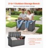 2-Person Outdoor Storage Bench 40 Gal Deck Box with PE