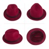 HEYANN Fedora Hats,100% Sheep Wool Short Brim Trilby Panama Hat