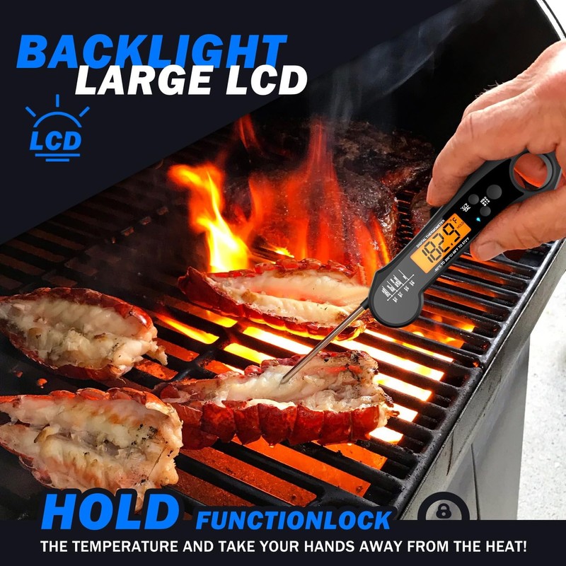 NIUTA Meat Thermometer Digital, 1 Sec Instant Read, NIST Certified