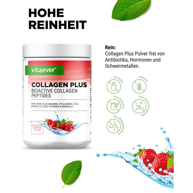 Collagen Plus - 500 g Powder with MSM, Glucosamine HCL,