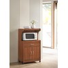 Hodedah Microwave Kitchen Cart, Cherry