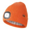 YunTuo Fleece Lined Hat with Light, USB Rechargeable LED Beanie