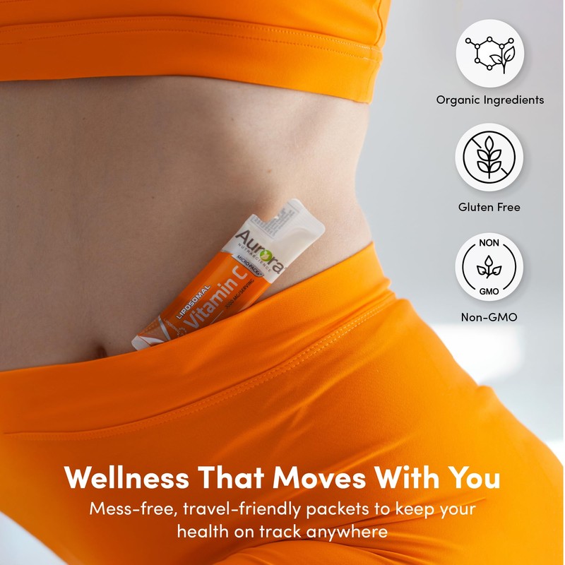 Aurora Nutrascience Mega-Pack Liposomal Vitamin C, Immune Support, 3,000 mg