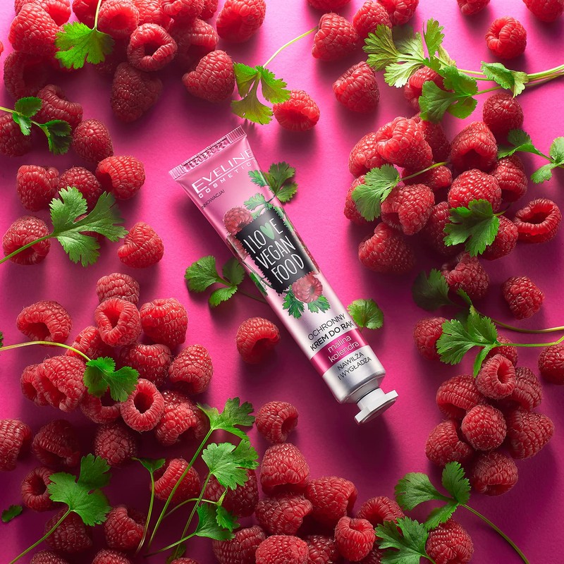 Eveline Cosmetics Ich Liebe Vegan Food Protective Hand Cream Raspberry
