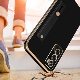 FORZARMOR for Oppo Reno 12 5G Global (6.7 Inch) Case, Luxury Lovely Plating Case Soft Smooth with Wrist Strap Stand Protective Cover(for Reno 12)