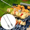 2Pcs Extendable Fork, Stainless Steel Telescopic Forks With Long Handle,