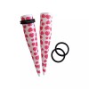 Luxe Modz 12pc Taper Ear Stretcher O-Ring Kit Acrylic Pink
