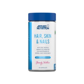 Applied Nutrition Applied Nutrition Hair, Skin & Nails Supplement - 10,000 mcg Biotin & Marine Collagen - Supports Healthy Hair Growth, Glowing Skin & Strong Nails - 60 Capsules (30 Servings)