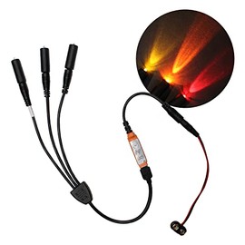 Prop and Scenery Lights Flame Light Kit Flickering Three Head Amber Orange Red LEDs for Special Effects Lighting Battery Operated