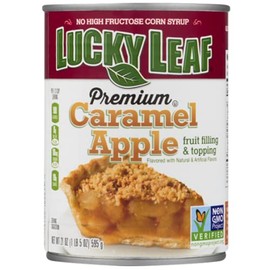 Lucky Leaf Pie Filling & Topping 21oz Can (Pack of 4) (Premium Caramel Apple)