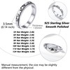Silvora Women's Spinner Ring 925 Sterling Silver Rotating Finger Ring