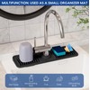 17.7 Inch Silicone Faucet Mat for Kitchen Sink Splash Guard