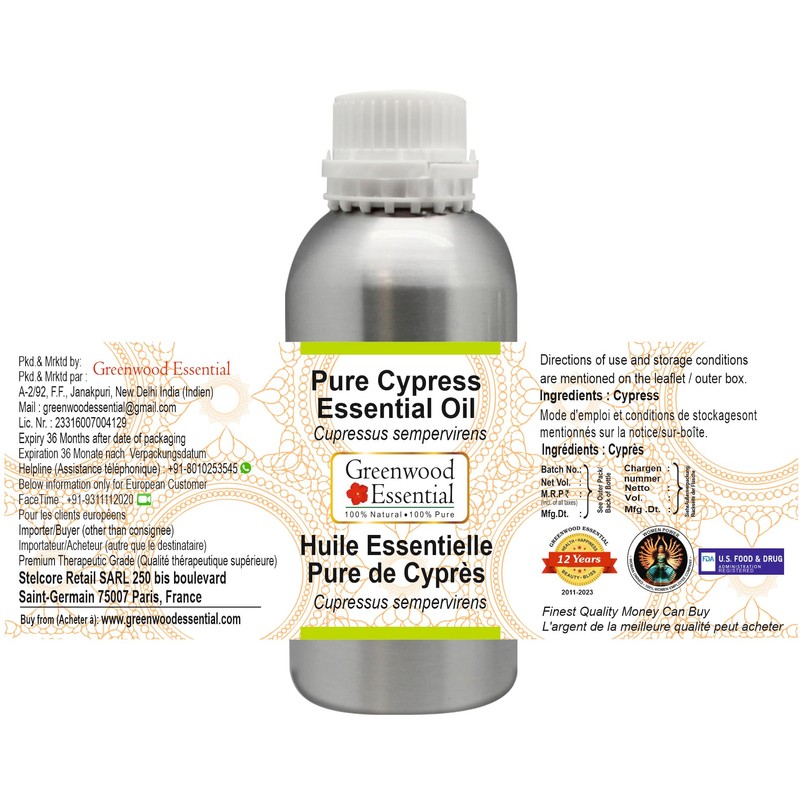 Greenwood Essential Greenwood Essential Pure Cypress Essential Oil (Cupressus sempervirens)