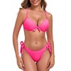 RELLECIGA Women's Push-Up Bikini Set Underwire Bikini Top with Tie