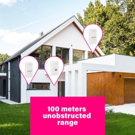 Byron DBY-23445BS Wireless Doorbell Set - 2 Plugs - Kinetic Energy - White