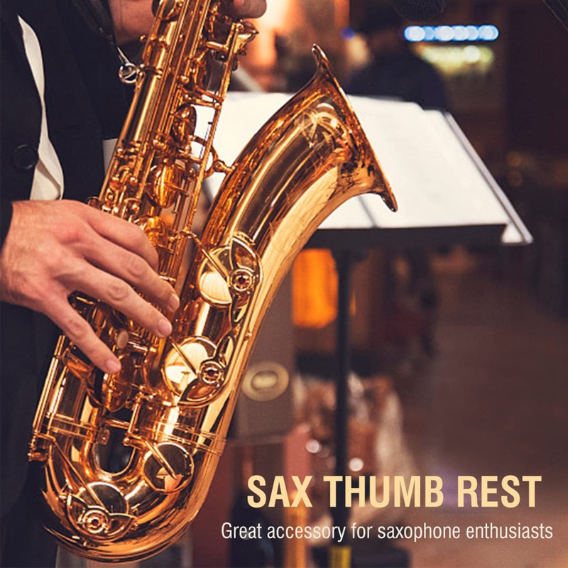 Haosie 2PCS Saxophone Thumb Rest, Comfortable Saxophone Thumb Finger Rest