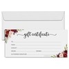 321Done Floral Blank Gift Certificates (Set of 24 and Envelopes)