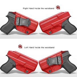 Glock42 Holster IWB Kydex Holster Fit: Glock 42 Pistol – Inside Waistband Concealed Carry – Adjustable Cant & 'Posi-Click' Retention – No Wear - No Jitter - USA Made by Amberide