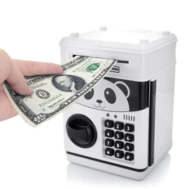 Itian Cartoon Piggy Bank Coin Piggy Bank ATM Deposit Machine Automatic Panda Piggy Bank Code Locks to for Children