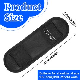 Grevosea Shoulder Strap Pad, Extra Thick Backpack Strap Pads Removable Shoulder Pad for Bag Strap Shoulder Strap Cushion Fits up to 2" Bag Backpack Duffle Bag Guitar Straps