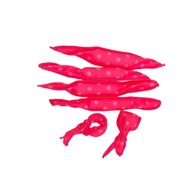 PACKOVE 6PCS Dot Pattern Sponge Hair Curlers Large Soft Rollers
