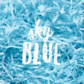 Sky Blue Shredded Tissue Paper Light Blue Shred Hamper Gift Box Basket Filler Fill Christmas Wedding Baby Boy Decoration Eco-friendly Biodegradable Compostable Acid-free Colorfast 100g