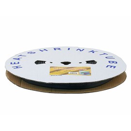 Heat shrink tubing, 15mm width, 100ft/roll - Black