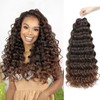 Ocean Wave Crochet Hair 24inch 3Packs，Beach Curl Crochet Hair Wet