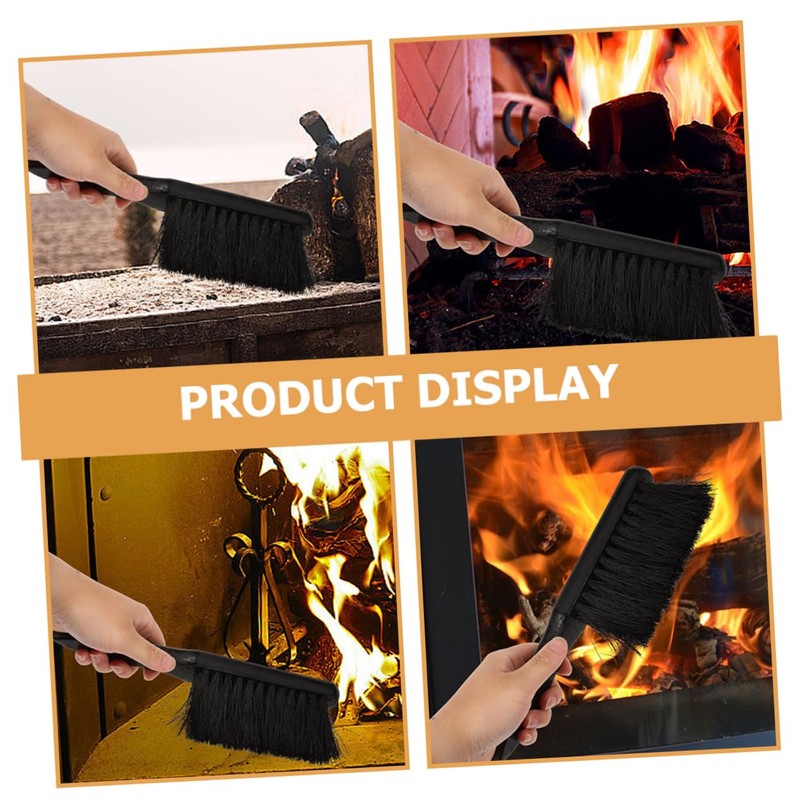 KOMBIUDA Fireplace Cleaning Brush with Ergonomic Handle Duster Brush for