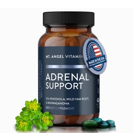 Mt. Angel Vitamins Mt. Angel Vitamins - Adrenal Support - Mood, Focus, Relaxation, Stress, and Adaptogens Support w/Ashwagandha Extracts - 60 Tablets