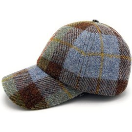 Harris Tweed Men's Baseball Cap Adjustable (Macleod Tartan)