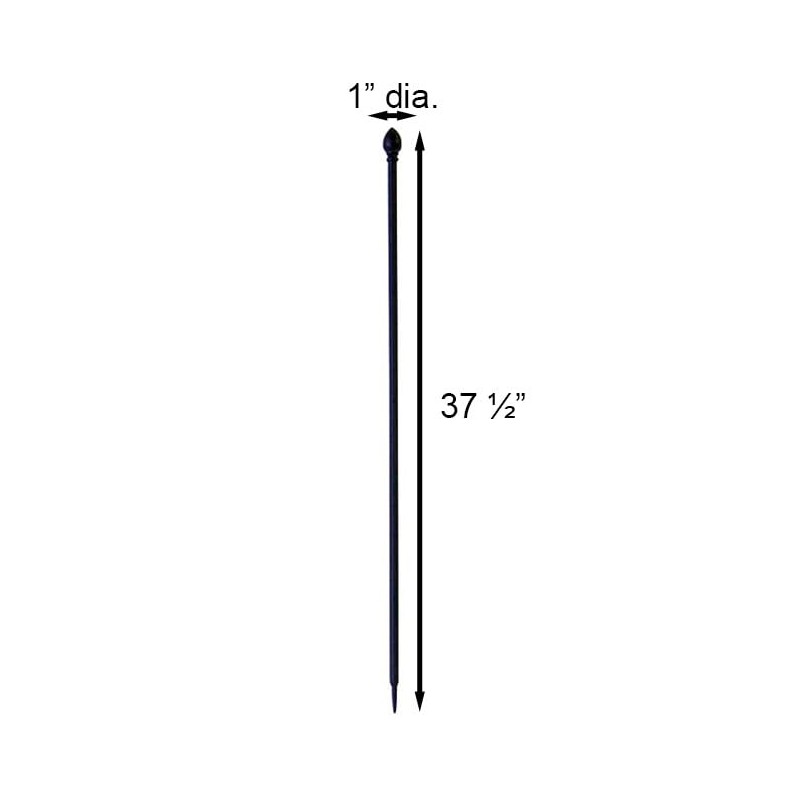 Bulk Buy of 12 Panacea 87102 Garden Fence Posts, Black,