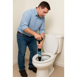 Dependable Industries inc. Essentials High Pressure Powerful Pump Multi-Drain Plunger Bathroom Kitchen Toilet Shower Sinks (Black)