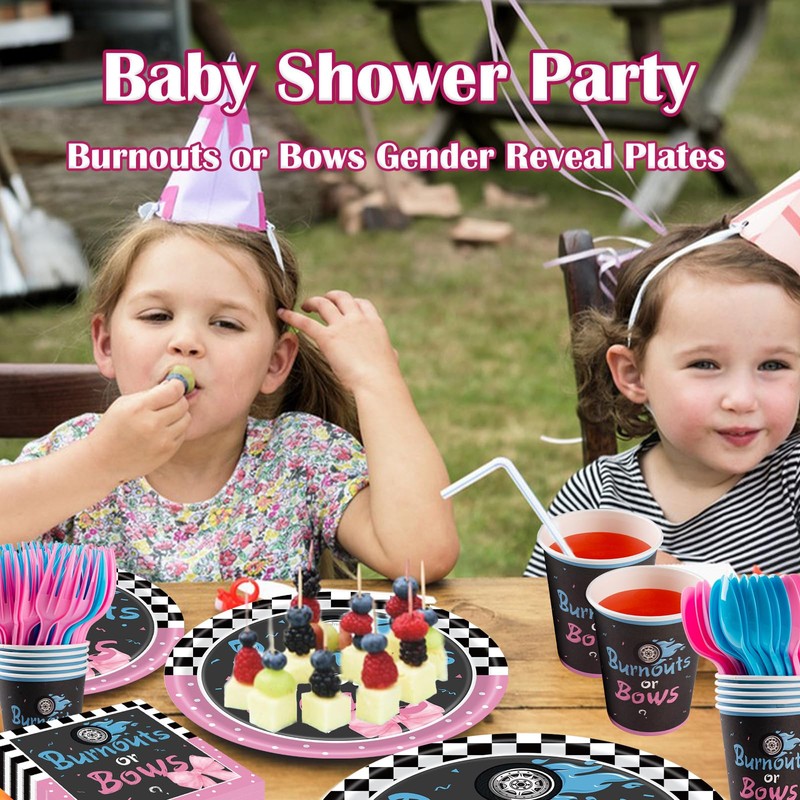 350 PCS Burnouts or Bows Gender Reveal Decorations for 50