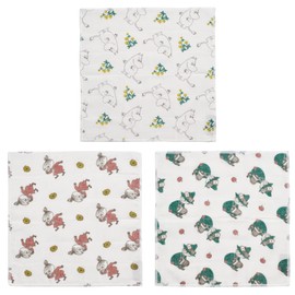 Skater KFKC3-A Kaya Fabric Dish Towels, 3 Pieces, Moomin, 11.8 x 11.8 inches (30 x 30 cm)