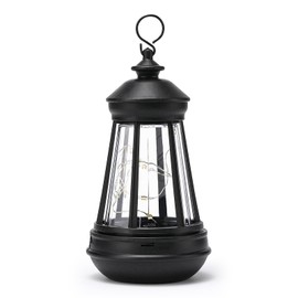 WONDHOME Gnome Solar Lights with Warm White LEDs, Outdoor Hanging Lanterns and Statues, Waterproof, Perfect for Fairy Garden and Patio Decor