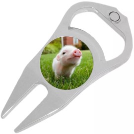 NewCharms Baby Pig Golf Ball Marker Divot Repair Tool Bottle Opener