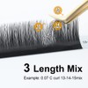 NAGARAKU Eyelash Extensions Individual Lash 0.07 C curl 13-15-17mm Mix